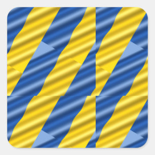Blue and Yellow Ukraine Inspirations Peace No War Square Sticker
