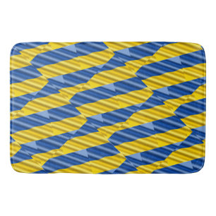 Blue and Yellow Ukraine Inspired peace anti war Bath Mat