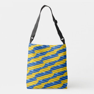 Blue and Yellow Ukraine Inspired peace anti war Crossbody Bag
