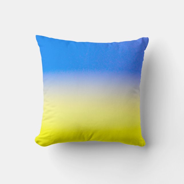 Blue and Yellow Ukraine Inspired peace anti war Cushion (Front)