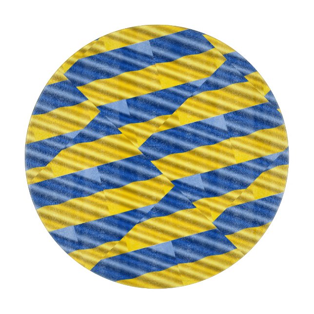 Blue and Yellow Ukraine Inspired peace anti war Cutting Board (Front)