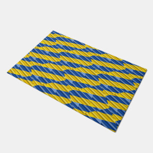 Blue and Yellow Ukraine Inspired peace anti war Doormat