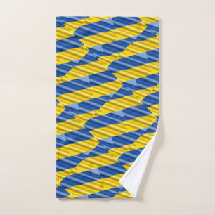 Blue and Yellow Ukraine Inspired peace anti war Hand Towel
