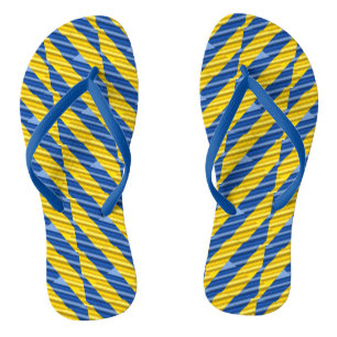 Blue and Yellow Ukraine Inspired peace anti war Jandals