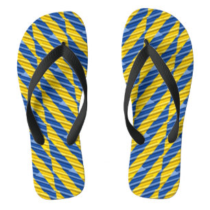 Blue and Yellow Ukraine Inspired peace anti war Jandals