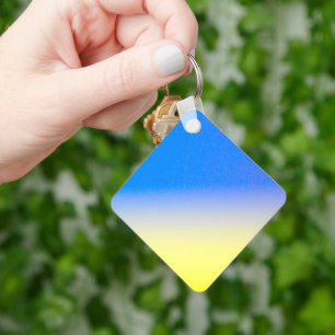 Blue and Yellow Ukraine Inspired peace anti war Key Ring