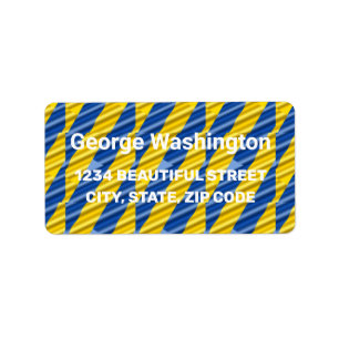 Blue and Yellow Ukraine Inspired peace anti war Label