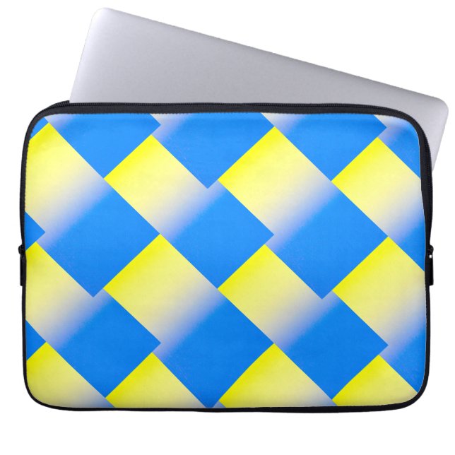 Blue and Yellow Ukraine Inspired peace anti war Laptop Sleeve (Front)