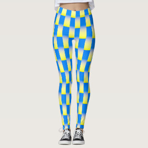 Blue and Yellow Ukraine Inspired peace anti war Leggings
