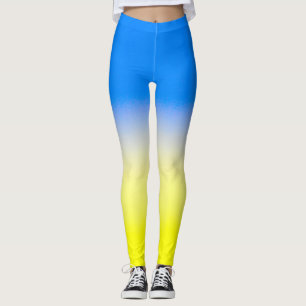 Blue and Yellow Ukraine Inspired peace anti war Leggings