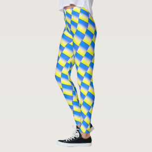 Blue and Yellow Ukraine Inspired peace anti war Leggings