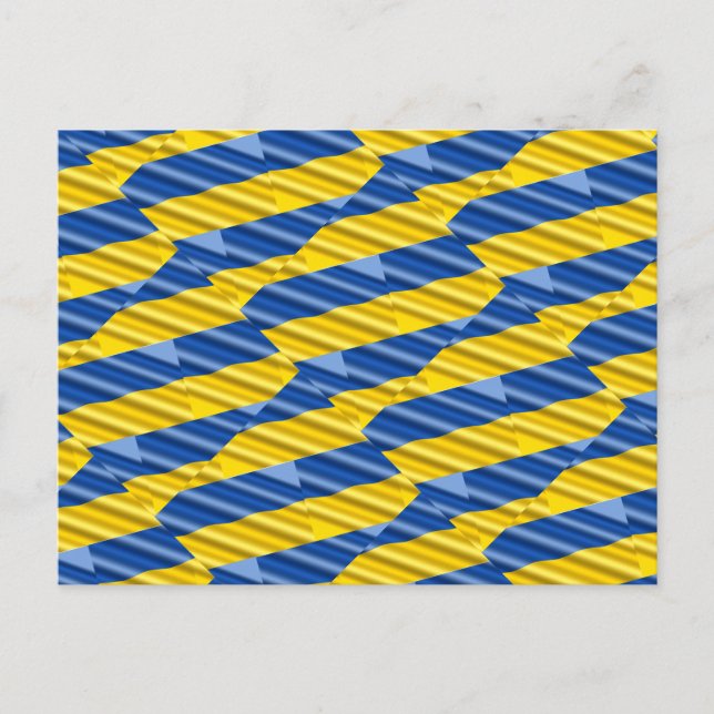 Blue and Yellow Ukraine Inspired peace anti war Postcard (Front)