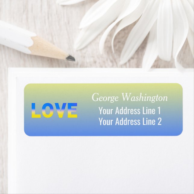 Blue and Yellow Ukraine Inspired Peace No War (Insitu)