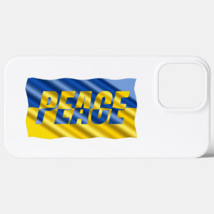 Blue and Yellow Ukraine Inspired Peace No War iPhone 13 Pro Max Case
