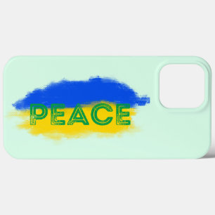 Blue and Yellow Ukraine Inspired Peace No War iPhone 13 Pro Max Case