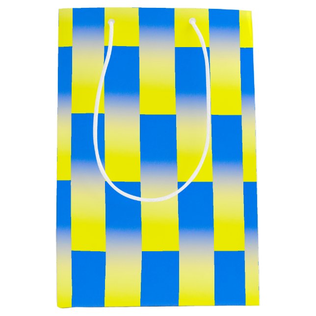 Blue and Yellow Ukraine Inspired peace no war Medium Gift Bag (Front)