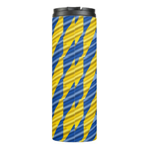 Blue and Yellow Ukraine Inspired Peace No War Thermal Tumbler