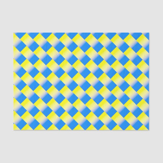 Blue and Yellow Ukraine Inspired peace no war Tissue Paper (Front)