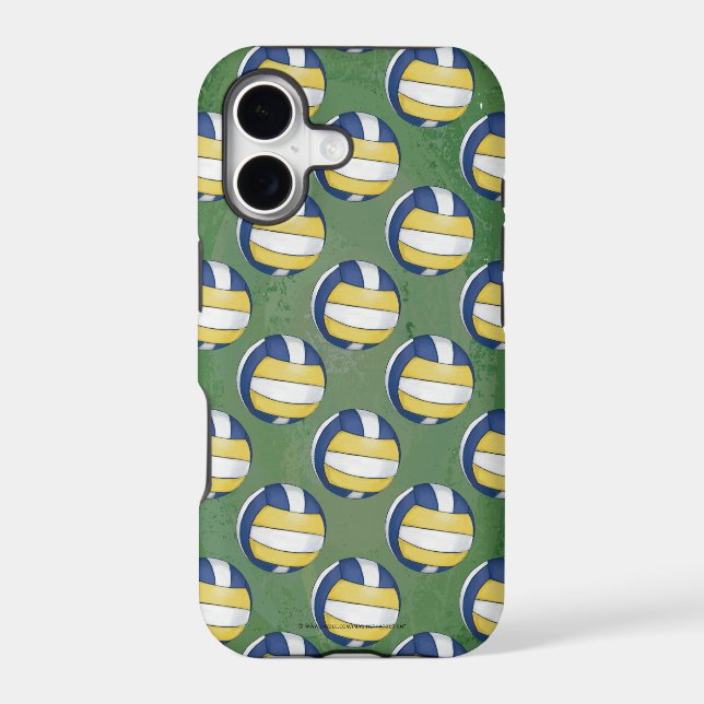 Blue and Yellow Volleyball Patterns (Back)