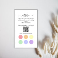 Blue and Yellow Wedding Attire Dress Code Card