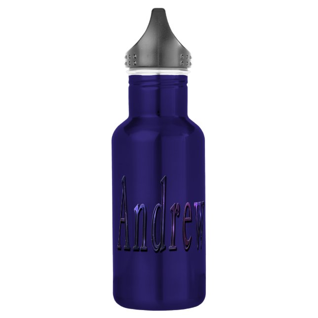 Blue Andrew Name Logo, 532 Ml Water Bottle (Left)