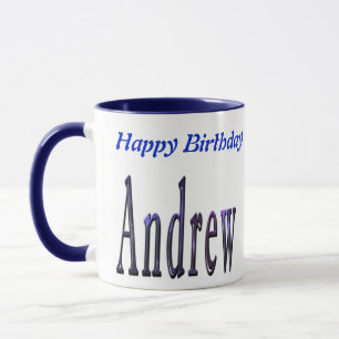 Blue Andrew Name Logo, Mug
