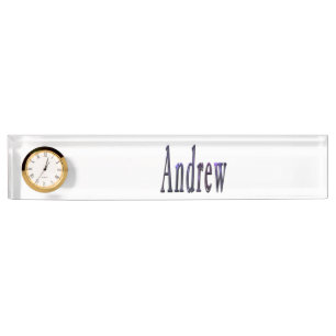 Blue Andrew Name Logo, Nameplate