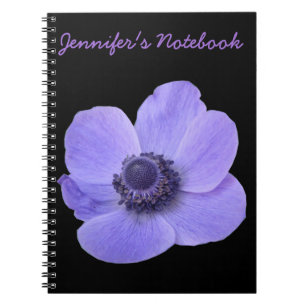 Blue Anemone Customisable Notebook