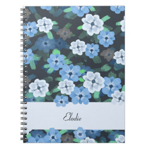 Blue Anemone Flower Notebook – Floral Digital Art