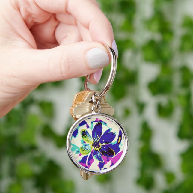 blue anemone keychain (Hand)