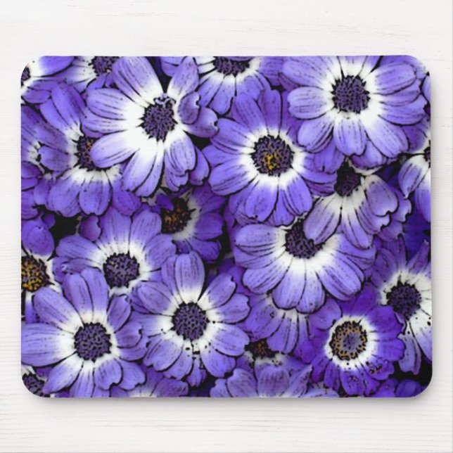 Blue Anemones Mouse Pad (Front)