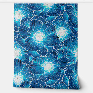 Blue Anemones Wildflower G605 Wallpaper