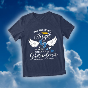 Blue Angel Calls Me Grandma Loss of Grandson Tri-Blend Shirt