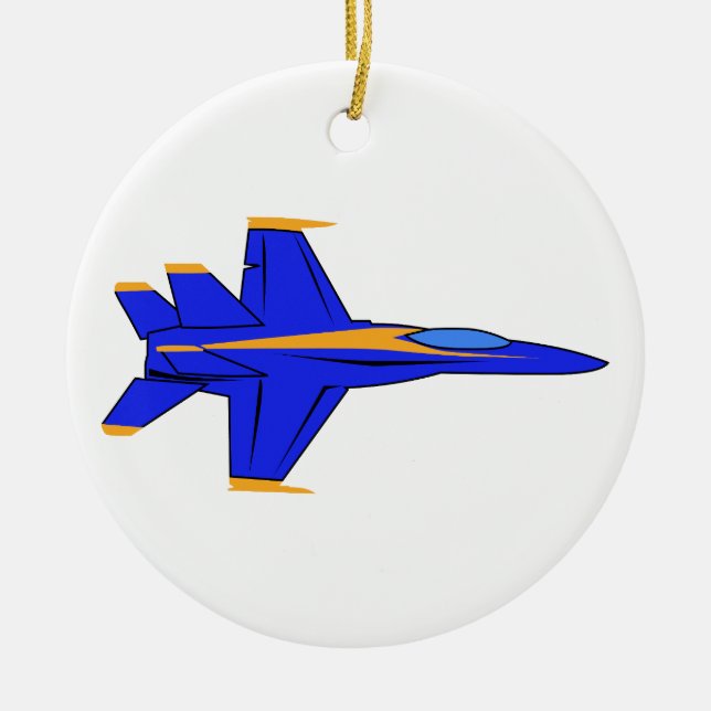 Blue Angel Ceramic Tree Decoration (Front)