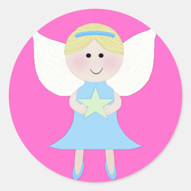 blue angel classic round sticker (Front)