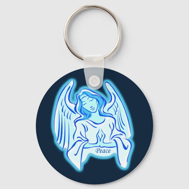 Blue Angel Of Peace Key Chain (Front)