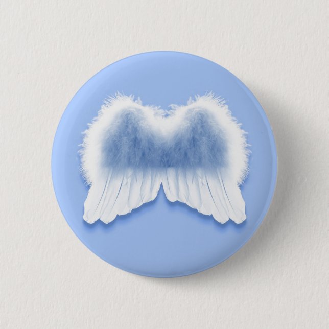 Blue Angel Wings 2¼ Inch Round Button (Front)