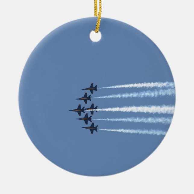 Blue Angels Jets Ceramic Tree Decoration (Front)