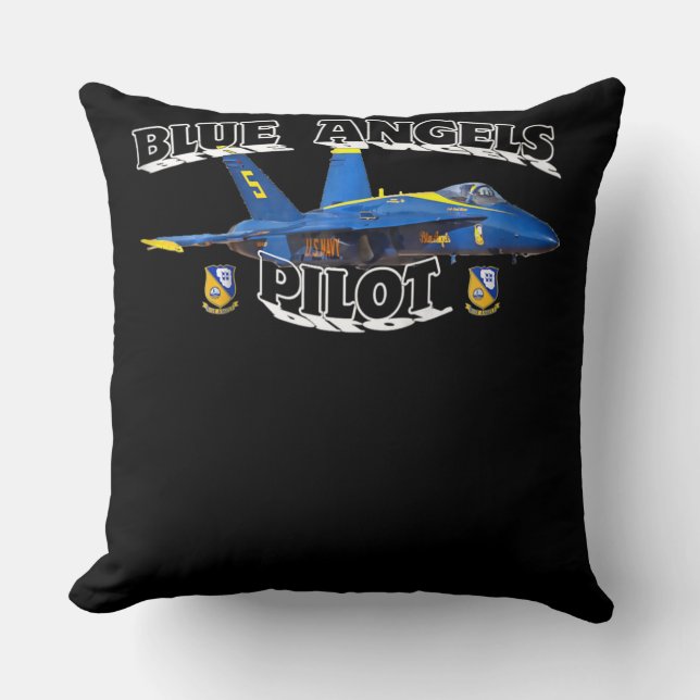 Blue Angels Pilot Childs Blue Angels Pilot Gift Cushion (Front)
