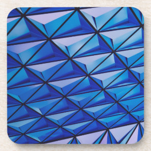 blue angle grid coaster