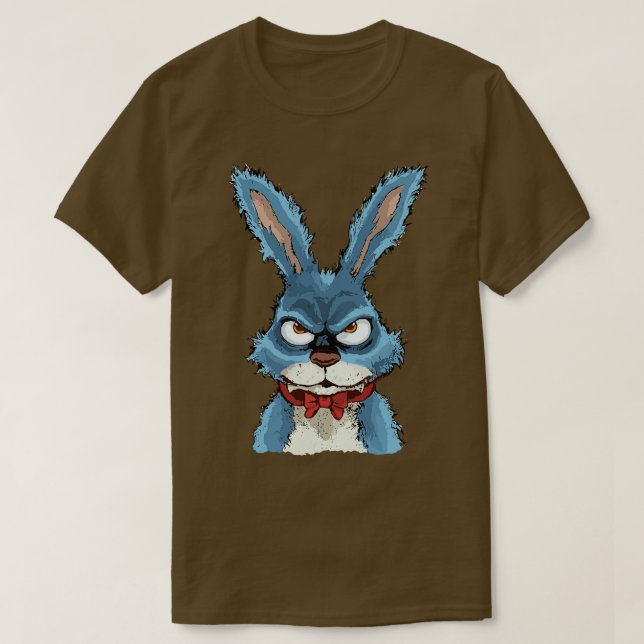 Blue angry rabbit T-Shirt (Design Front)