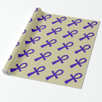 Blue Ankh Wrapping Paper