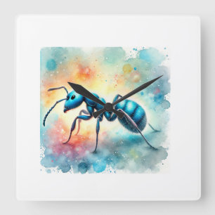 Blue Ant 140624AREF121 - Watercolor Square Wall Clock