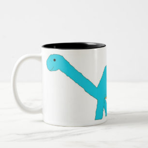 Blue Apatosaurus mug