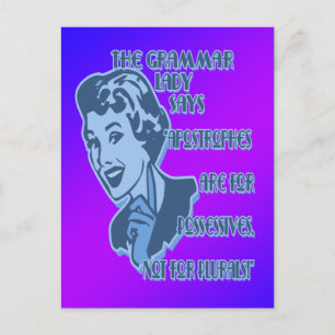 Blue Apostrophes Postcards