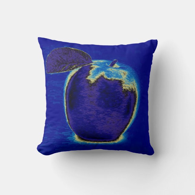 Blue Apple Cushion (Front)