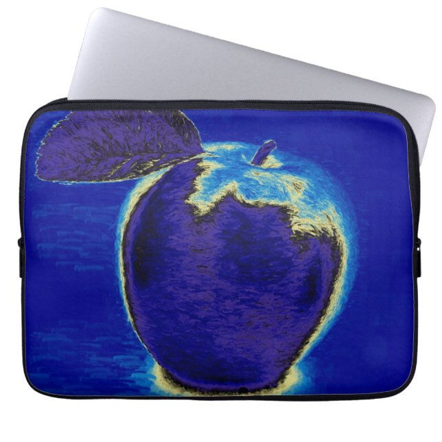 Blue Apple Laptop Sleeve (Front)