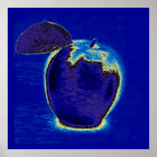 Blue Apple Poster