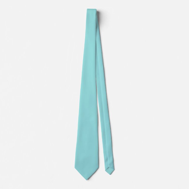 Blue Aqua plain colour Tie (Front)