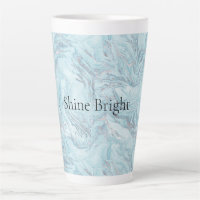 Blue Aqua Silver Marble Swirls